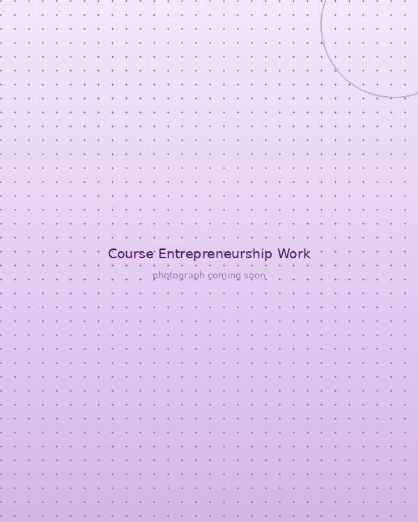 Student work from the Entrepreneurship course