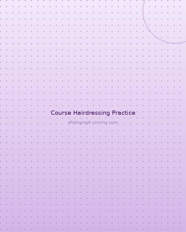 Hairdressing class practice