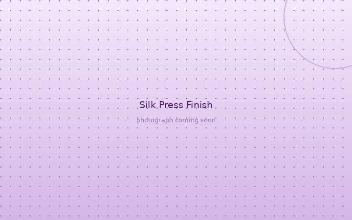 Silk press finish